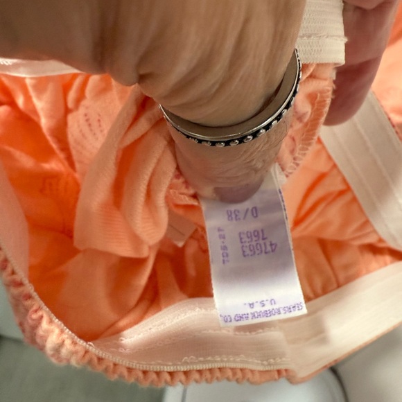 NWT vintage Flannel Nightwear set, with pants in Soft peach, bust size 36 - Picture 5 of 9